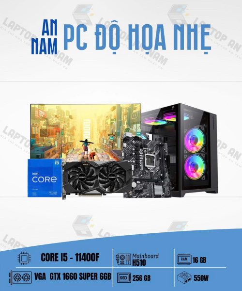 Laptop cũ PC Gaming i5 11400F GTX1660 - poster chính hãng giá rẻ tại Thanh Hóa - An Nam Laptop